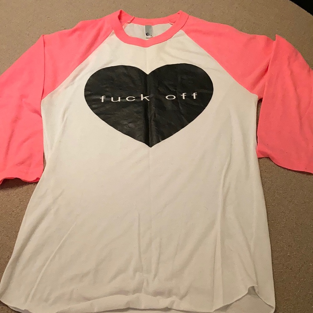 Fu*k Off American Apparel Custom Baseball Tee